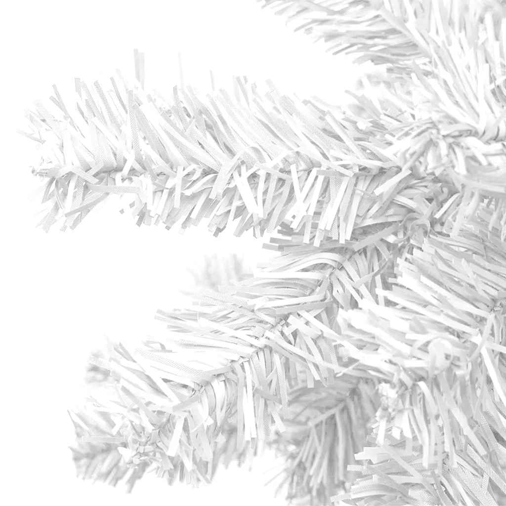 Albero di Natale Artificiale Preiluminato Palline 240 cm Bianco