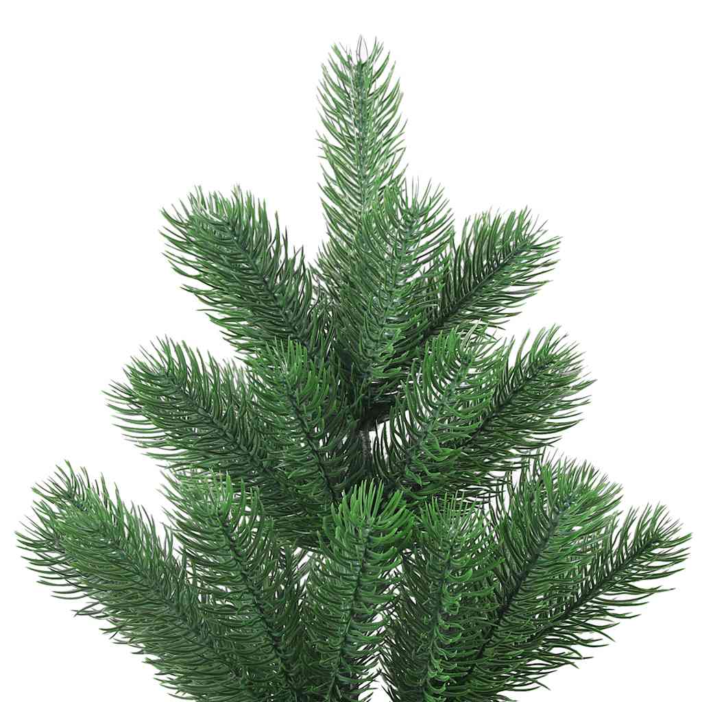 Albero Natale Artificiale Nordmann con LED Palline Verde 240 cm