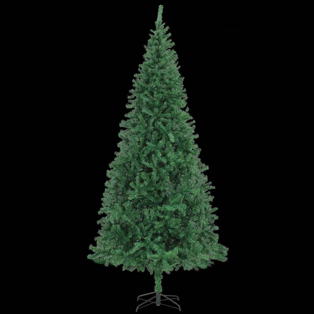 Albero di Natale Preilluminato con Palline e LED Verde 300 cm