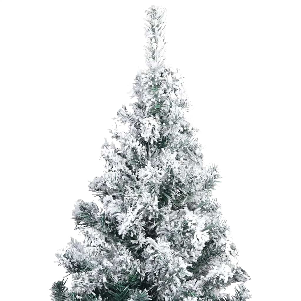 Albero Natale Artificiale con LED Palline e Neve 300 cm Verde