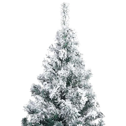 Albero Natale Artificiale con LED Palline e Neve 300 cm Verde