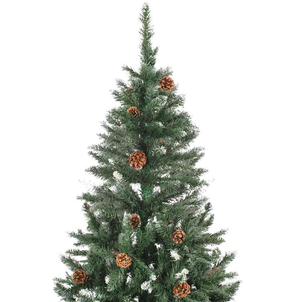Albero di Natale Preilluminato con Palline 210 cm