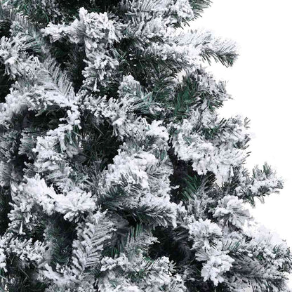 Albero di Natale Preilluminato con Palline Verde 240 cm PVC