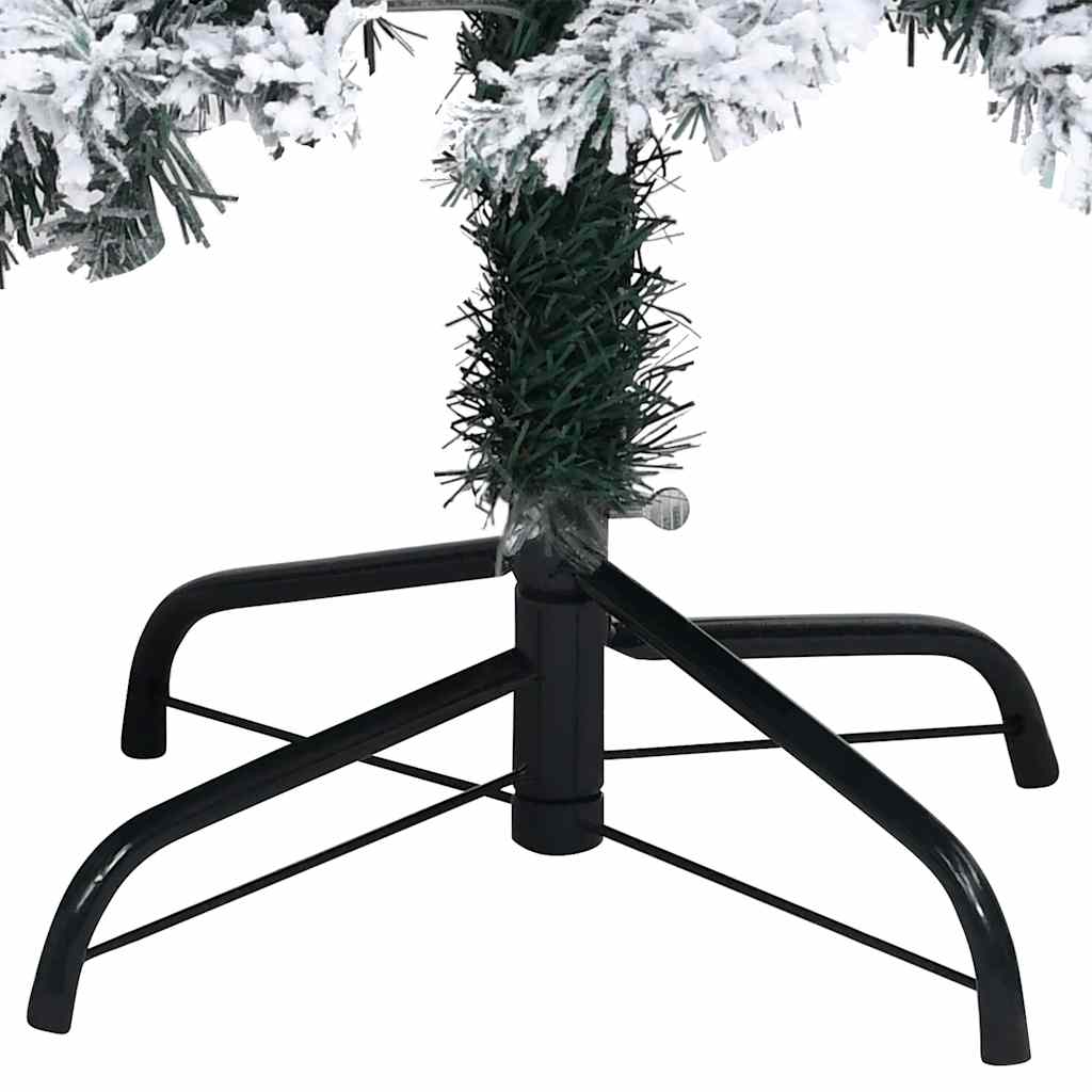 Albero di Natale Preilluminato con Palline Verde 240 cm PVC