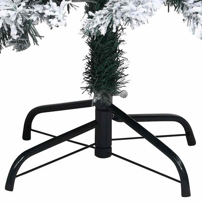 Albero di Natale Preilluminato con Palline Verde 240 cm PVC