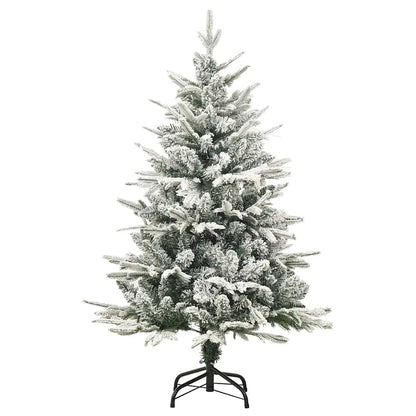 Albero Natale Artificiale con LED Palline e Neve 120cm PVC e PE