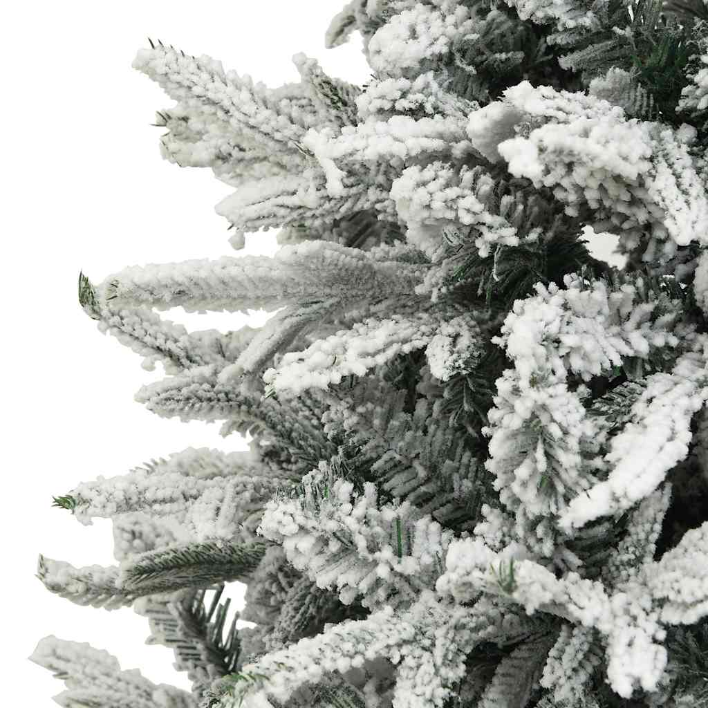 Albero Natale Artificiale con LED Palline e Neve 150cm PVC e PE