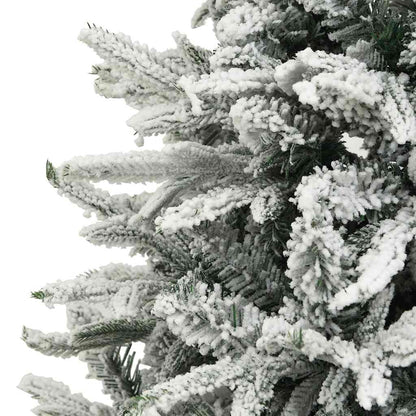 Albero Natale Artificiale con LED Palline e Neve 150cm PVC e PE