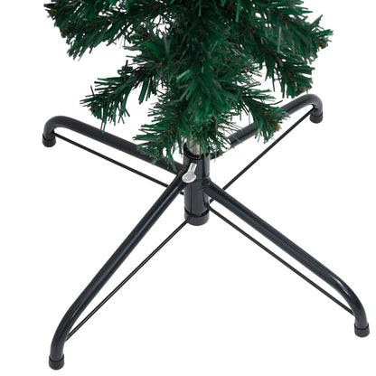 Albero di Natale Capovolto Preiluminato 210 cm Verde PVC