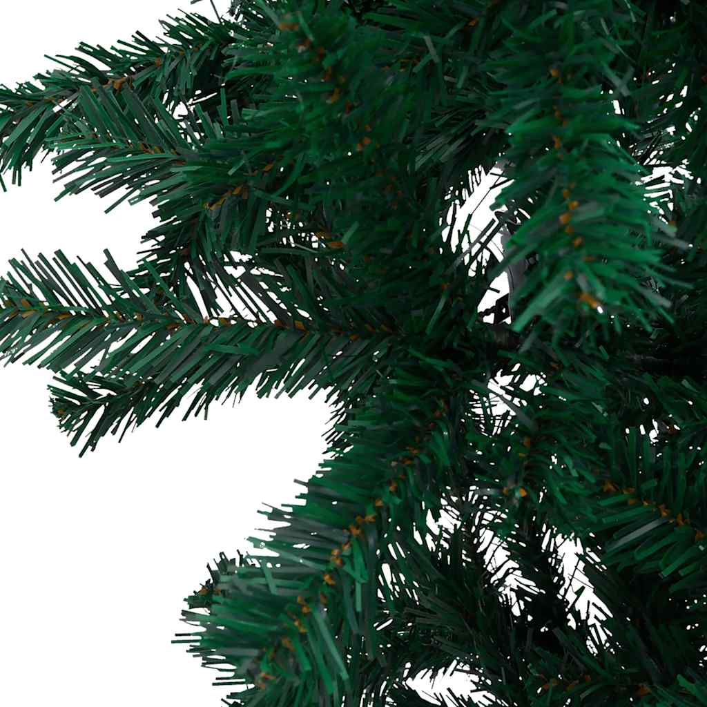 Albero di Natale Capovolto Preiluminato con Palline 120 cm