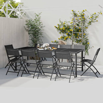 Set da Pranzo per Esterni 11 pz in Acciaio