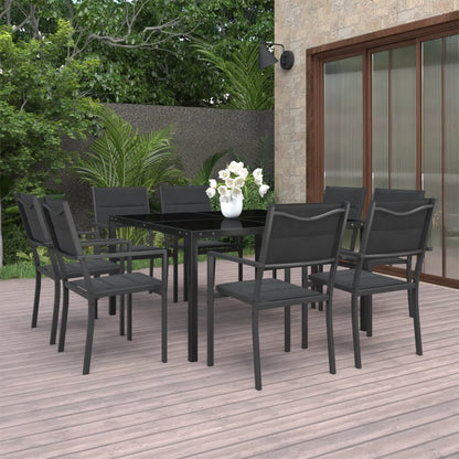 Set da Pranzo da Giardino 9 pz in Acciaio
