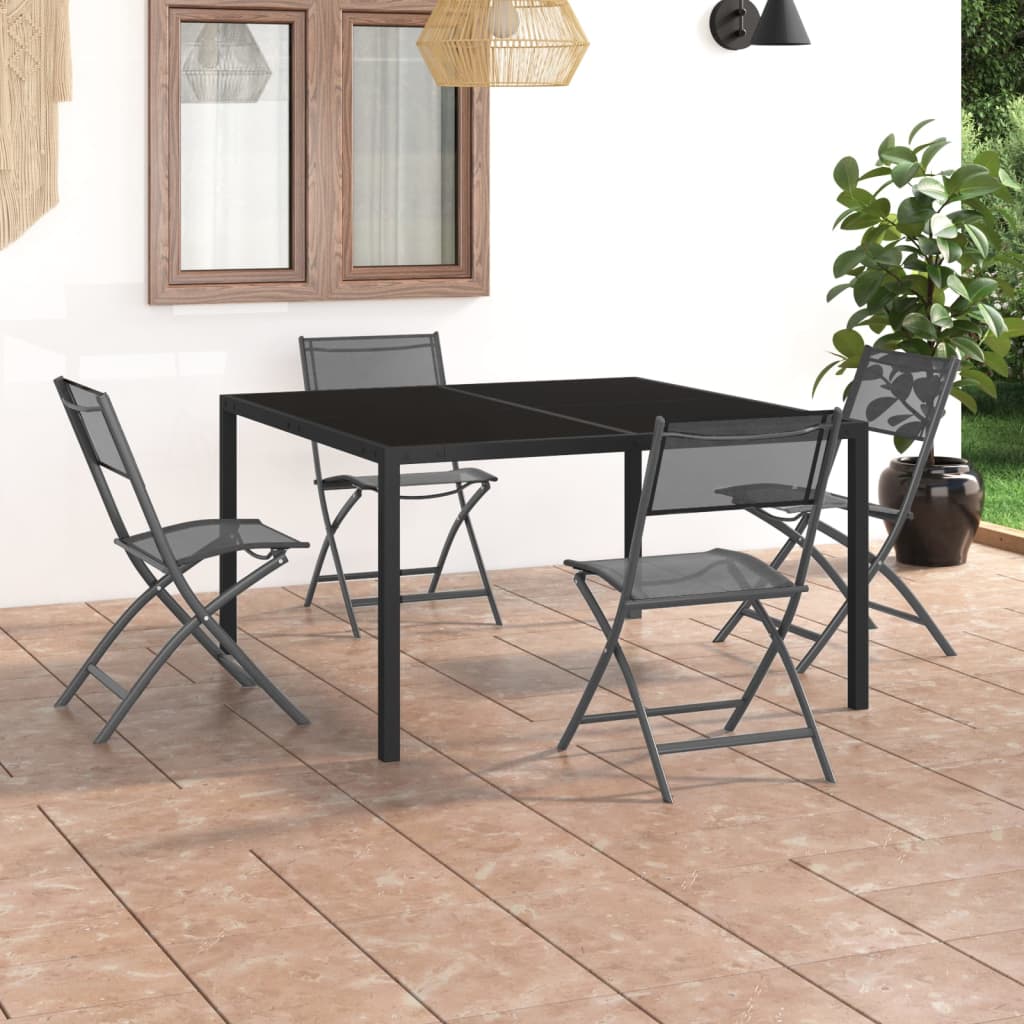 Set da Pranzo da Giardino 5 pz in Acciaio