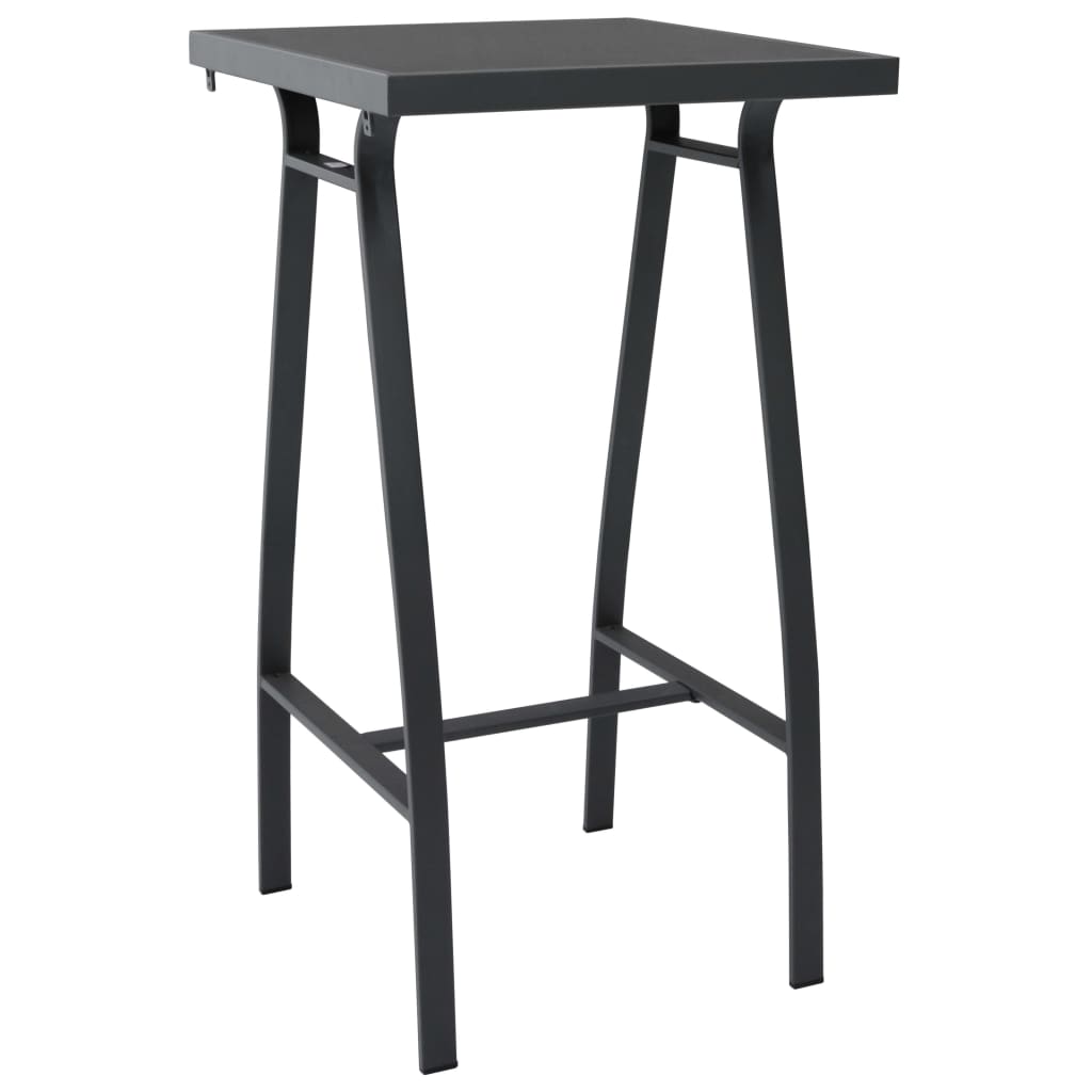 Set Bar da Giardino 5 pz Nero e Grigio