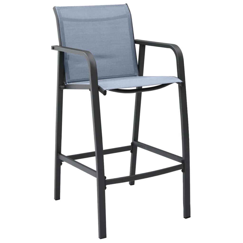 Set Bar da Giardino 5 pz Nero e Grigio