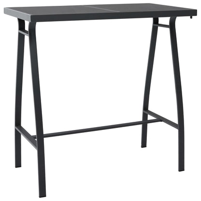 Set Bar da Giardino 7 pz Nero e Grigio