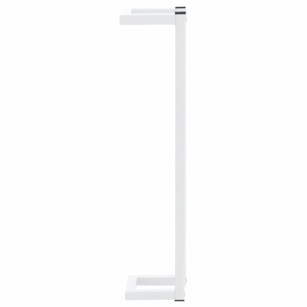 Portasciugamani Bianco 12,5x12,5x60 cm in Acciaio