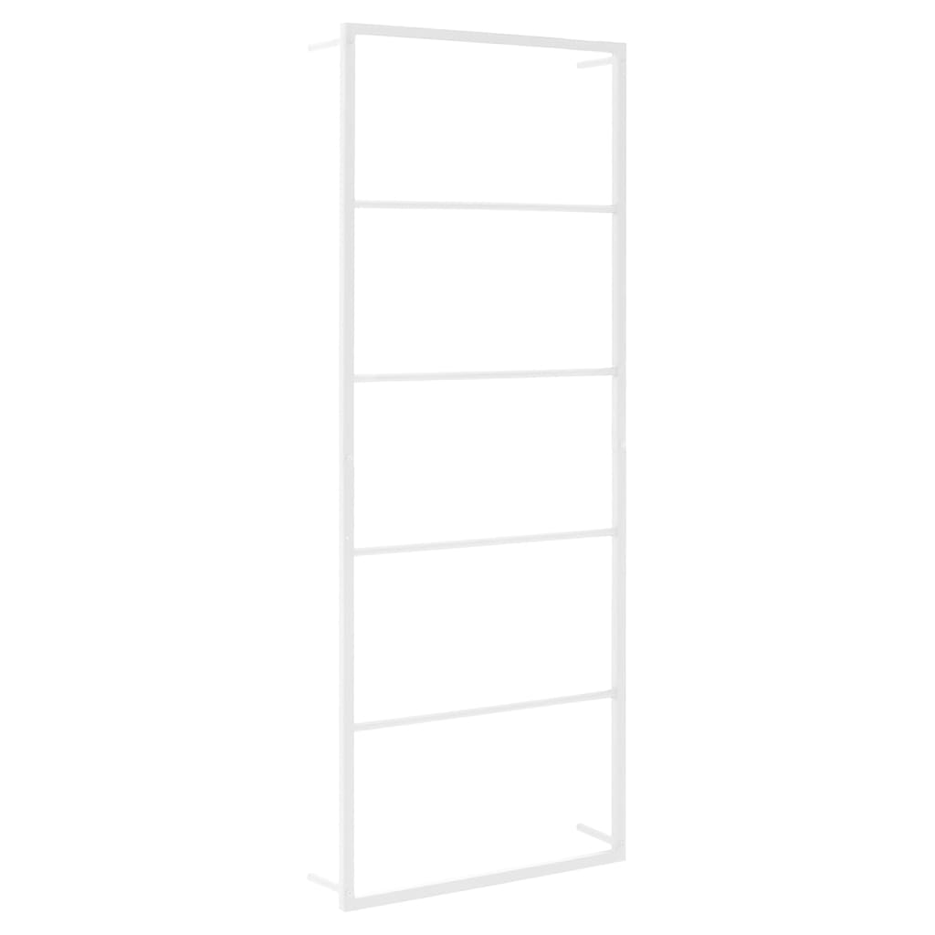 Portasciugamani Bianco 45x10x115 cm in Acciaio