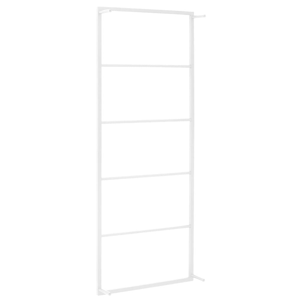 Portasciugamani Bianco 45x10x115 cm in Acciaio