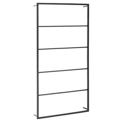 Portasciugamani Nero 60x10x116 cm in Acciaio