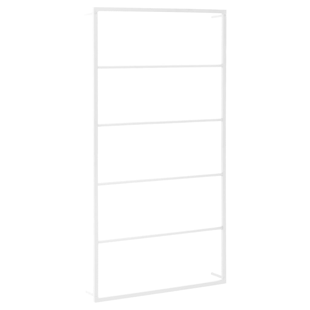 Portasciugamani Bianco 60x10x116 cm in Acciaio