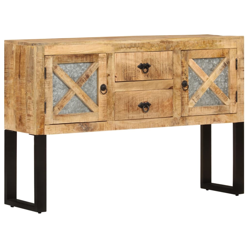 Credenza 110x30x74 cm in Legno di Mango Grezzo