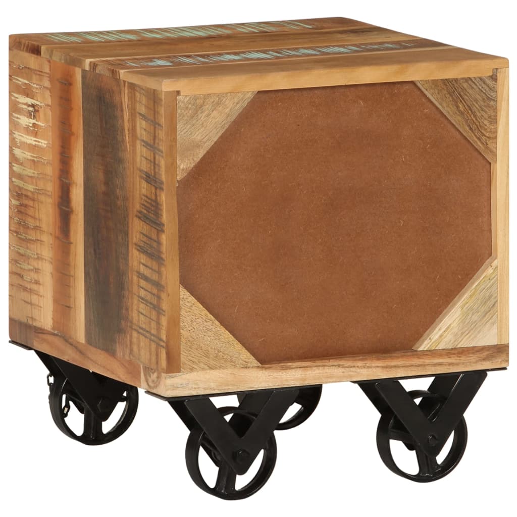 Tavolino 40x40x45 cm in Legno Massello di Recupero
