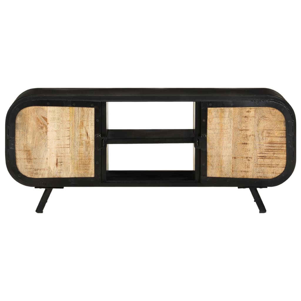 Mobile Porta TV 110x30x45 cm in Legno Massello di Mango Grezzo