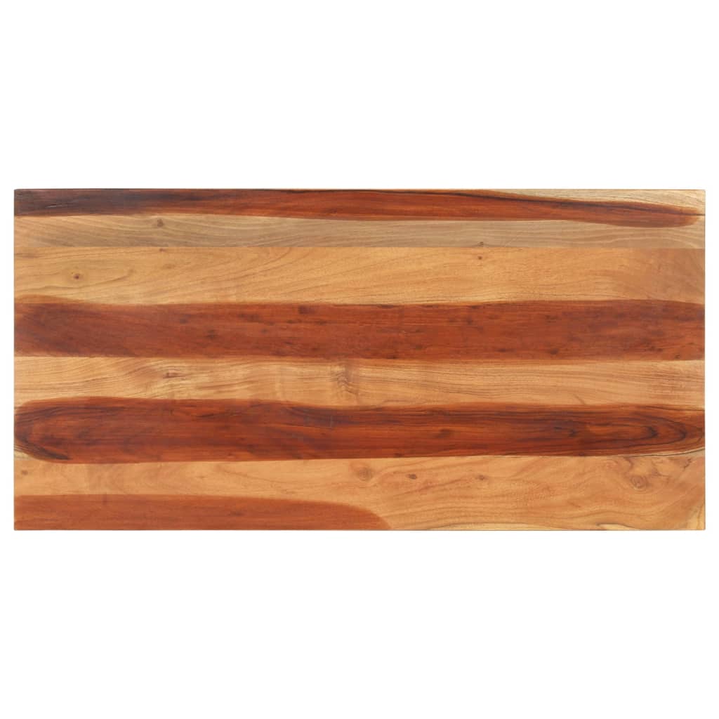 Piano del Tavolo 120x60x(2,5-2,7) cm Legno Massello di Acacia