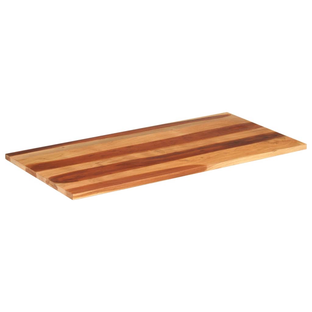 Piano del Tavolo 120x60x(2,5-2,7) cm Legno Massello di Acacia