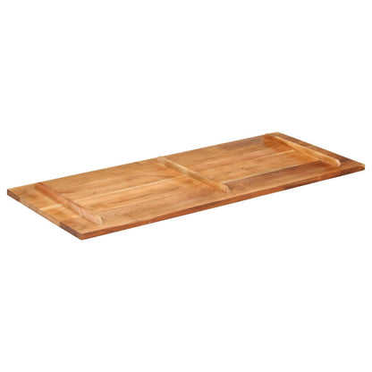 Piano del Tavolo 140x60x(2,5-2,7) cm Legno Massello di Acacia