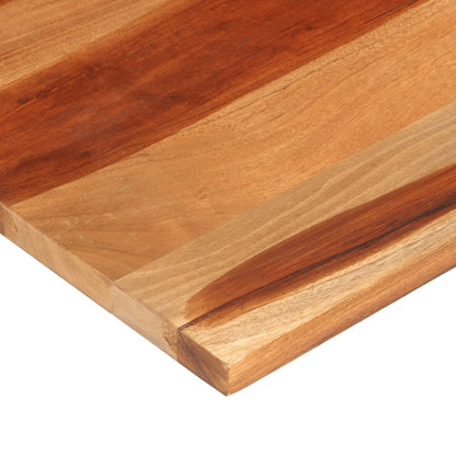 Piano del Tavolo 140x60x(2,5-2,7) cm Legno Massello di Acacia