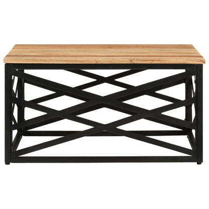 Tavolino da Salotto 68x68x35 cm in Legno Massello di Acacia