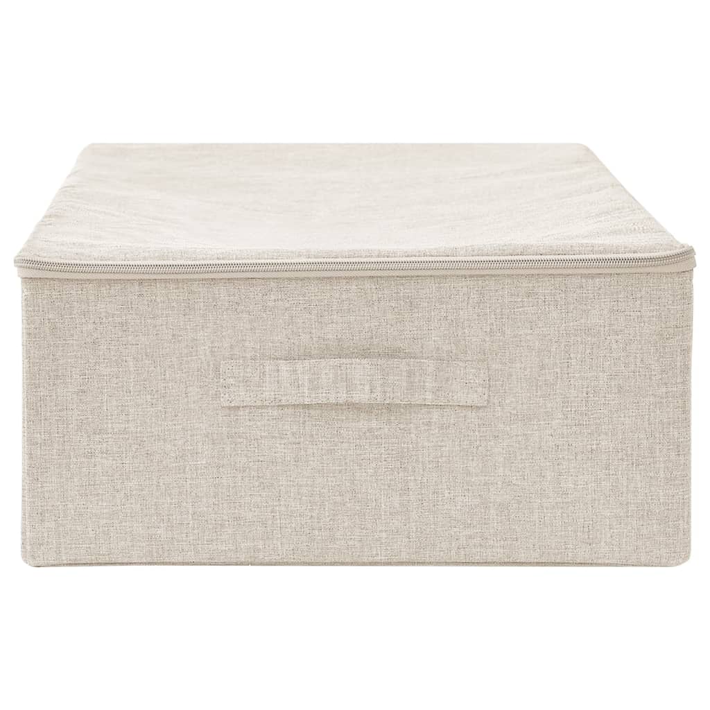 Scatola Portaoggetti in Tessuto 70x40x18 cm Crema
