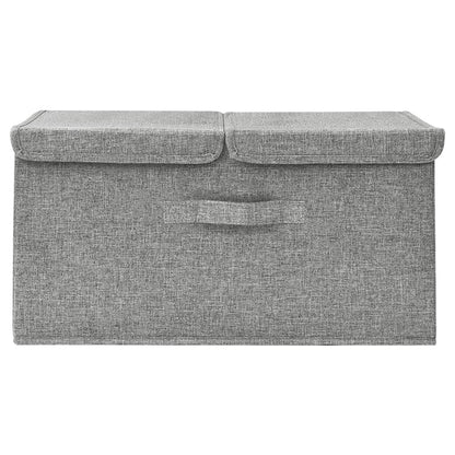 Scatola Portaoggetti in Tessuto 50x30x25 cm Grigio