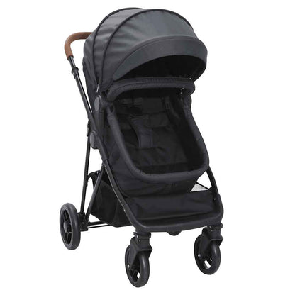 Passeggino 2 in 1 Antracite e Nero in Acciaio