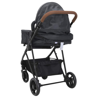 Passeggino 2 in 1 Antracite e Nero in Acciaio