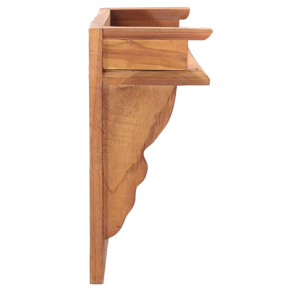 Appendiabiti a Parete 80x16,5x35 cm in Legno Massello di Teak