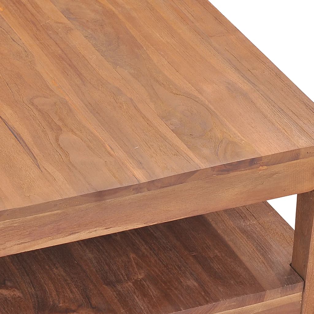 Tavolino da Soggiorno 68x67x35 cm in Legno Massello di Teak