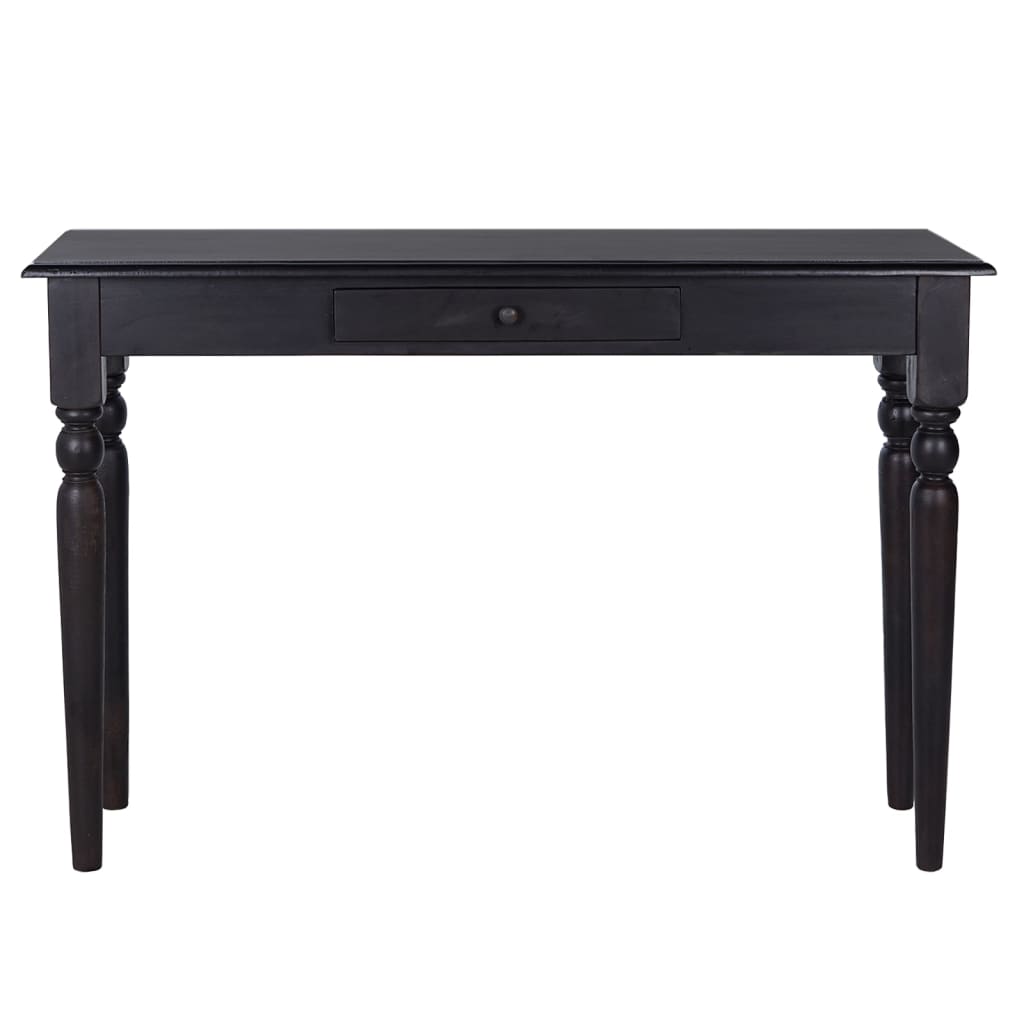 Tavolo Consolle Nero 110x30x75 cm in Legno Massello di Mogano