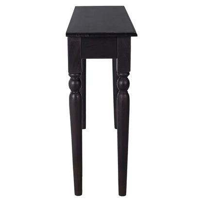 Tavolo Consolle Nero 110x30x75 cm in Legno Massello di Mogano