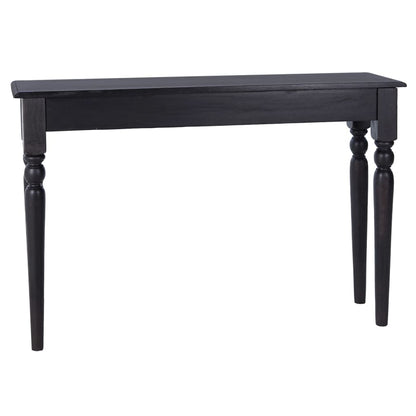 Tavolo Consolle Nero 110x30x75 cm in Legno Massello di Mogano