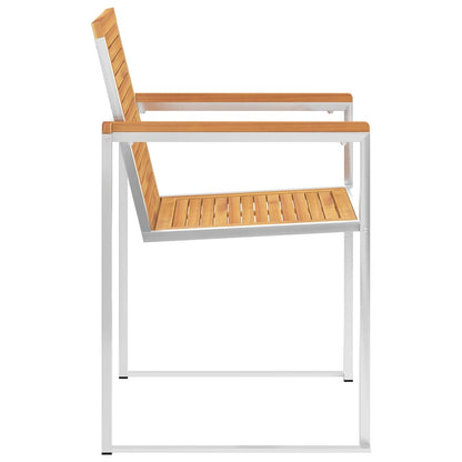 Sedie da Giardino con Cuscini 4 pz in Legno Massello di Teak