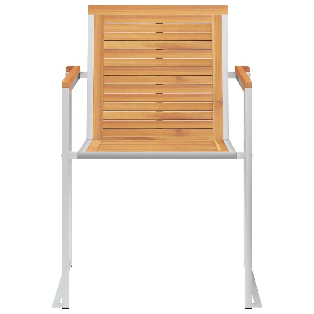 Sedie da Giardino con Cuscini 4 pz in Legno Massello di Teak