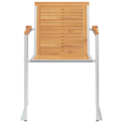 Sedie da Giardino con Cuscini 4 pz in Legno Massello di Teak