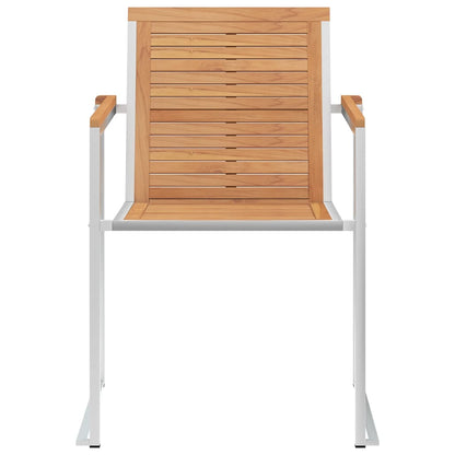 Sedie da Giardino con Cuscini 4 pz in Legno Massello di Teak