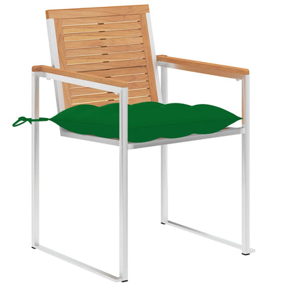 Sedie da Giardino con Cuscini 4 pz in Legno Massello di Teak