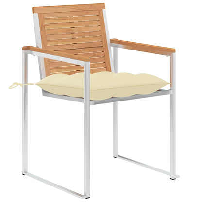 Sedie da Giardino con Cuscini 6 pz in Legno Massello di Teak
