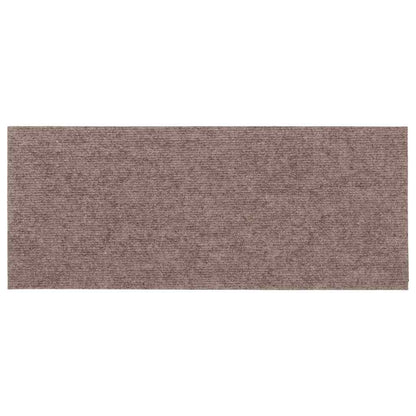 Tappetini per scale autoadesivi 15 pz 60x25 cm marrone chiaro rettangolari