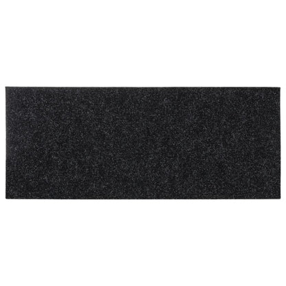 Tappetini per scale autoadesivi 15 pz 60x25 cm neri rettangolari